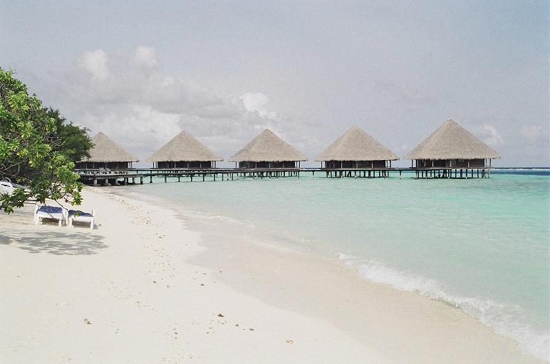 beach and huts